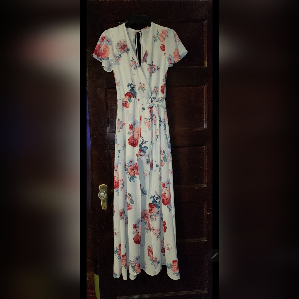 B. Darlin Floral Maxi Romper Juniors 1/2